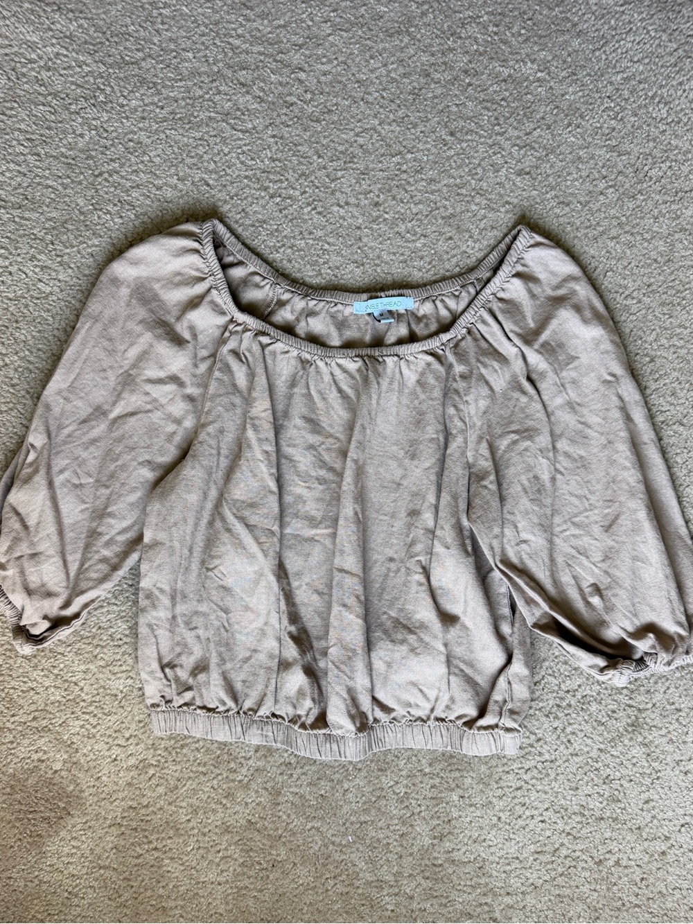 Single Threads Sand Tan Blouse